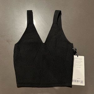 lululemon athletica Black Ribbed V-Neck Tank